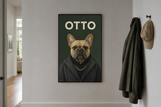Otto — The Boss, on a hallway wall