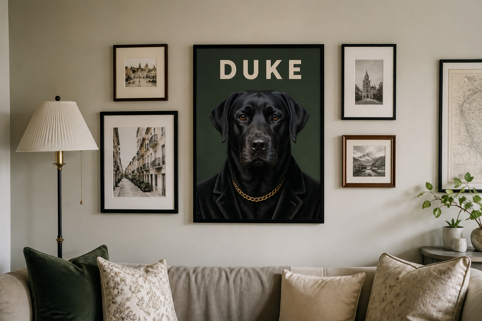 Duke — The Boss, on a gallery wall