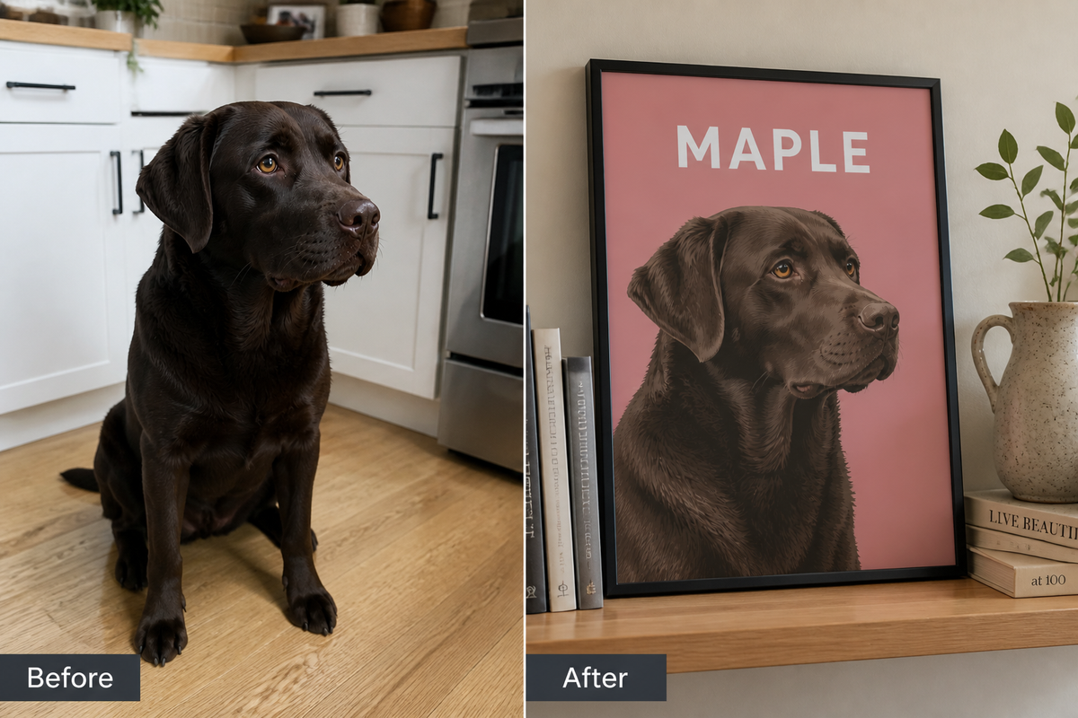 Maple — phone photo to dusty-pink Heirloom